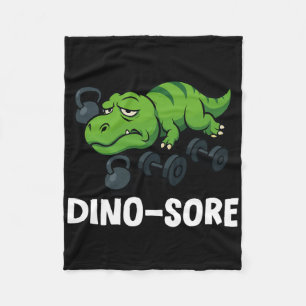 Dinosore Funny T-rex Gym Workout  Fleece Blanket