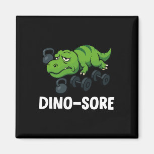Dinosore Funny T-rex Gym Workout  Magnet