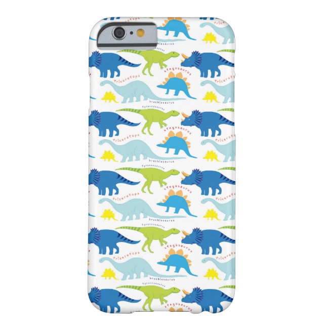 Dinosuar Designs Blue and Green Pattern Dino Gifts Case-Mate iPhone Case (Back)