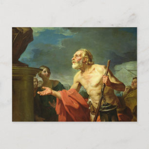 Diogenes Asking for Alms, 1767 Postcard