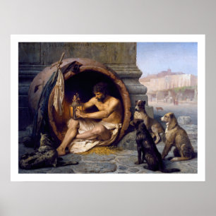 Diogenes & Dogs Poster Print by Gérôme