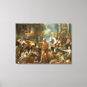 Diogenes Searching for an Honest Man, c.1650-55 (o Canvas Print