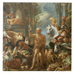 Diogenes Searching for an Honest Man, c.1650-55 (o Tile
