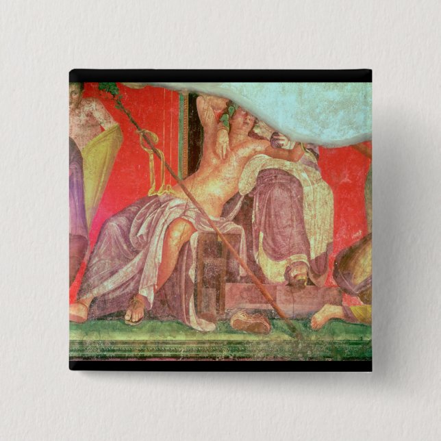 Dionysian Entourage with Dionysus 2 Inch Square Button (Front)