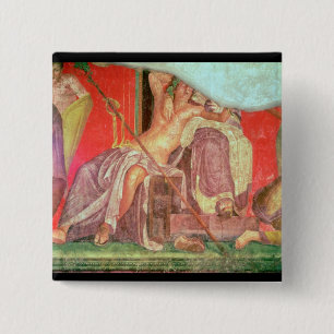 Dionysian Entourage with Dionysus 2 Inch Square Button