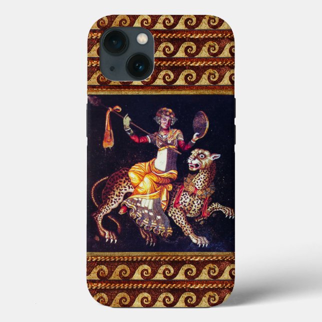 DIONYSOS WITH A SPEAR RIDING LEOPARD Greek Mosaic  Case-Mate iPhone Case (Back)