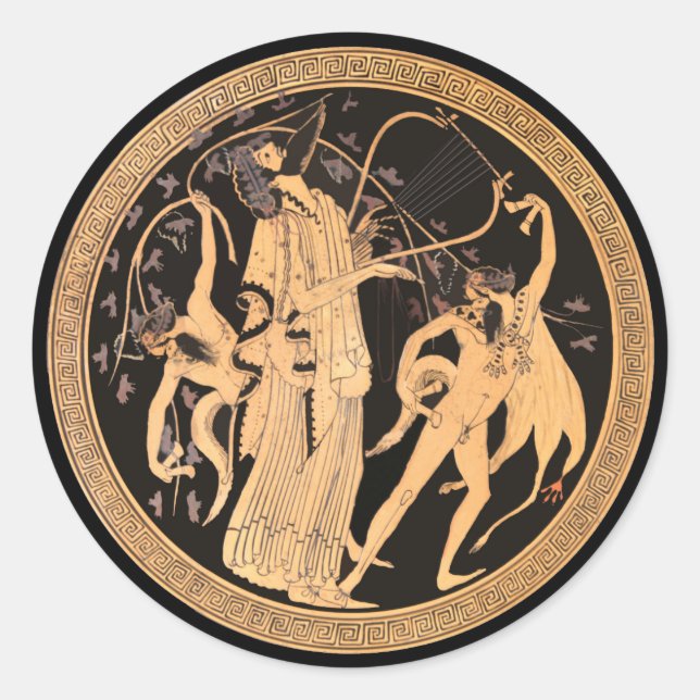 Dionysus and the Satyrs Sticker (Front)