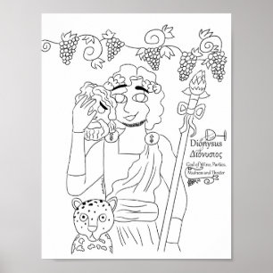 Dionysus Colouring Page Print