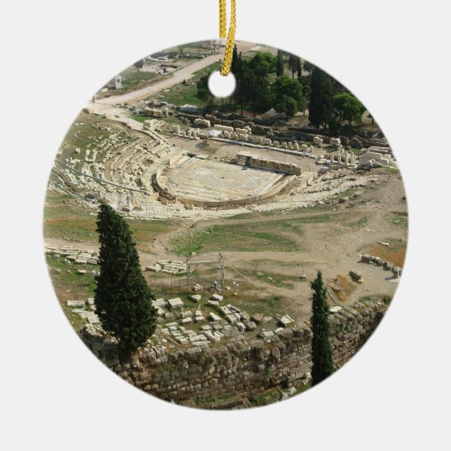Dionysus Eleuthereus Theatre Ceramic Ornament (Front)
