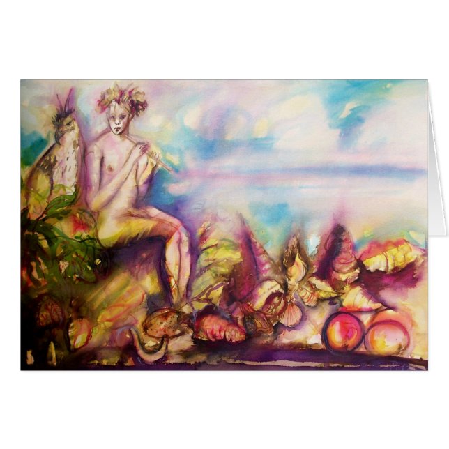 DIONYSUS, Jouer de la luth avec des coquillages et (Devant horizontal)