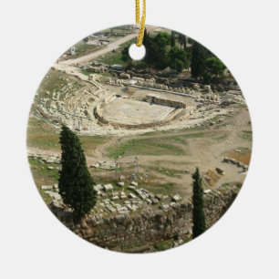 Dionysus Theatre Ceramic Ornament