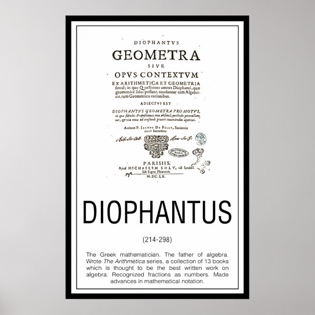 Diophantus Poster (Front)
