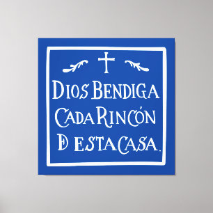 Dios bendiga cada rincon canvas print