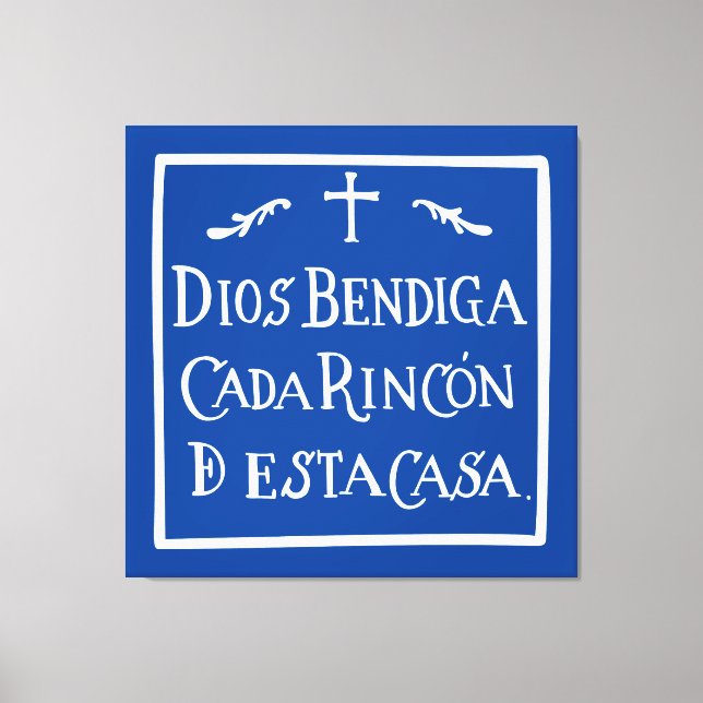 Dios bendiga cada rincon canvas print (Front)