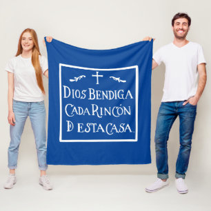 Dios bendiga cada rincon fleece blanket