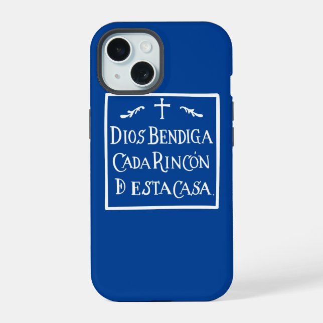 Dios bendiga cada rincon iPhone 15 case (Back)