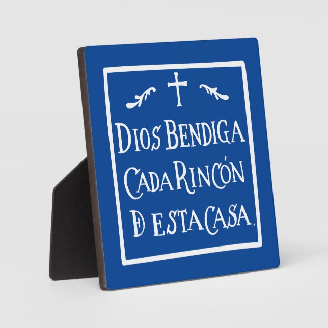 Dios bendiga cada rincon plaque (Front)