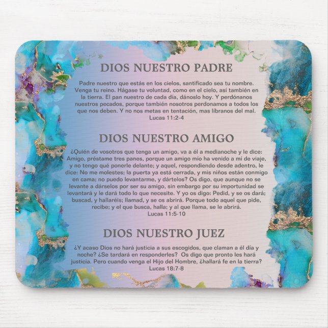 Dios Padre Nuestro Amigo Juez Justo Mouse Pad (Front)