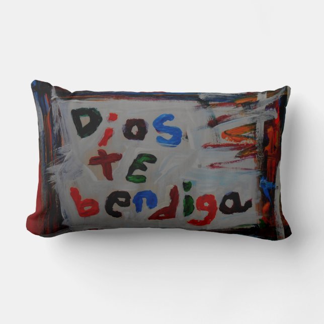 dios te bendiga abstract pillows (Front)