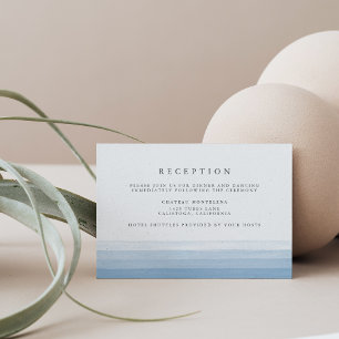 Dip Dye Watercolor Reception Card Sky
