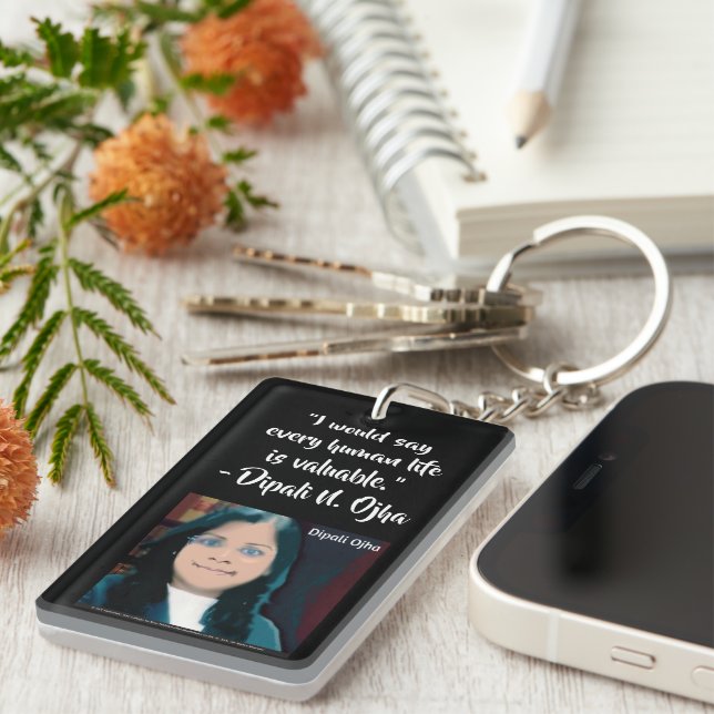 Dipali Ojha (à double face) porte - clé par RoseWr (Devant droit)