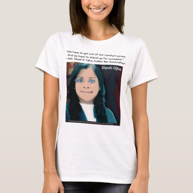 Dipali Ojha Citation T-Shirt par RoseWrites (Devant)