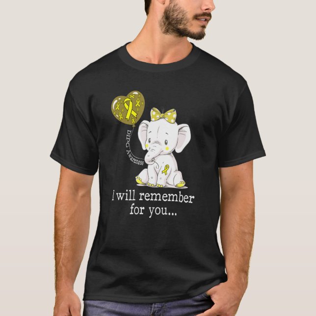 Dipg Awareness Elephant T-Shirt (Front)