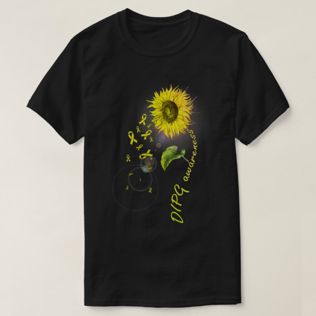 DIPG Awareness Sunflower  T-Shirt (Design Front)
