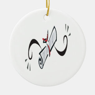 Diploma 2 ceramic ornament