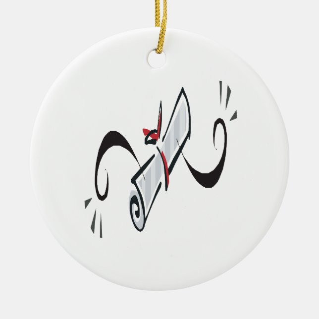 Diploma 2 ceramic ornament (Front)