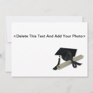 Diploma and Graduation Cap ( Mortar Board ) Announcement