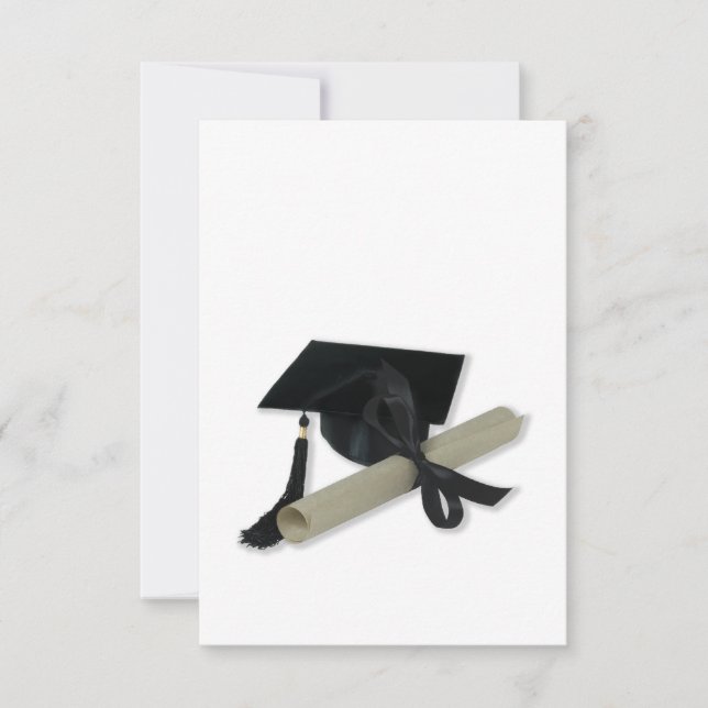 Diploma and Graduation Cap ( Mortar Board ) Announcement (Front)
