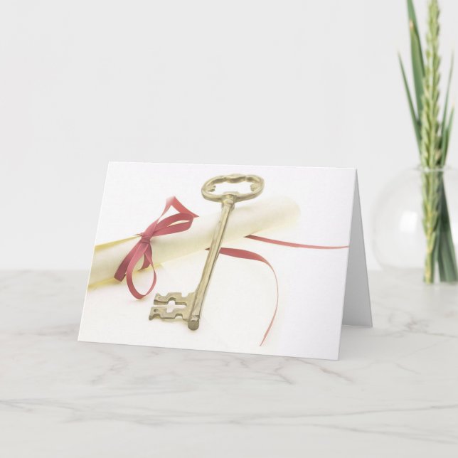 Diploma and Key Graduation Card (Front)