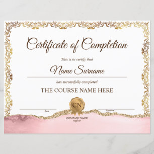 Diploma Certificate of Completion Award Course