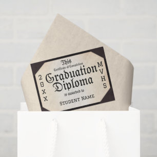 Diploma Certificate of Completion Graduation Tissue Paper