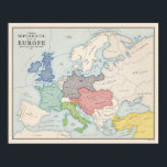 Diplomacy Map of Europe Poster<br><div class="desc">This is a map of Europe and surrounding areas,  compatible with the standard 1901 scenario for the board game Diplomacy.</div>