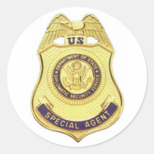 Diplomatic Security sticker (White background)