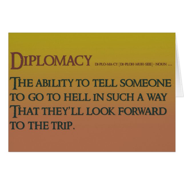Diplomatie (Devant horizontal)