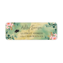 Diplôme botanique floral aquarelle rose marron
