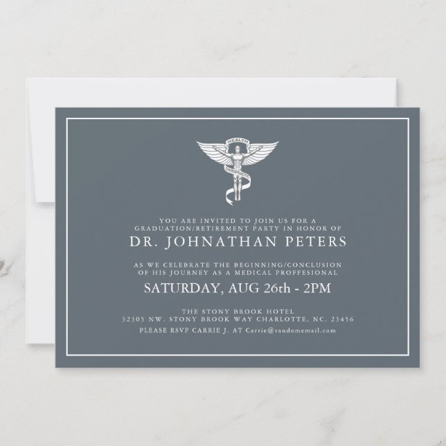 Diplôme de chiropraticien|Retraite Invitation (Devant)