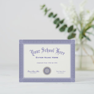 Diplôme de faux diplômes Votre texte Carte postale