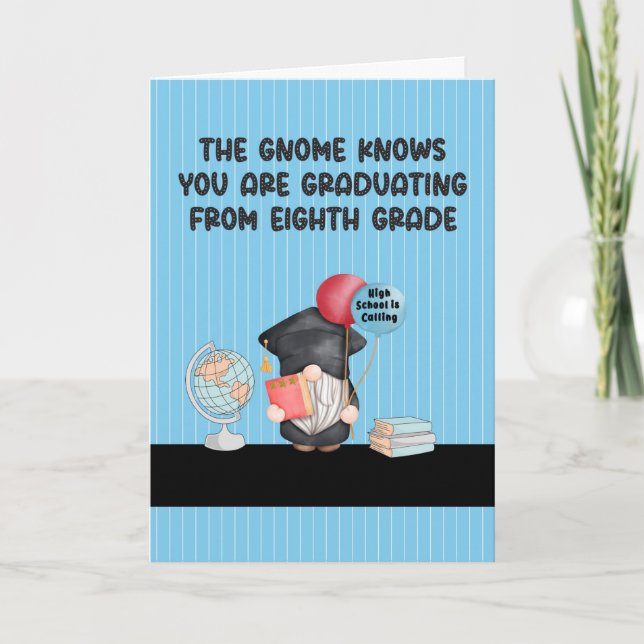 Diplôme de huitième année avec carte Gnome (Devant)