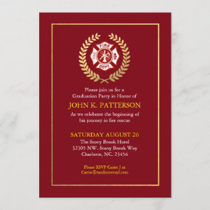 Diplôme de pompier Invitation à la retraite