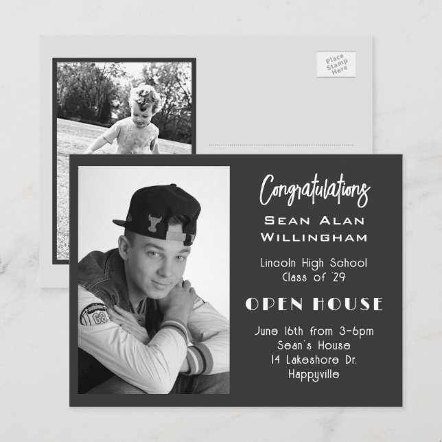 Diplôme d'études secondaires Guys 2 - Invitations  (Devant / Derrière)