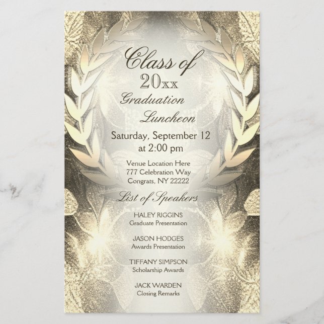 Diplôme | Feuille de laurier or (Devant)