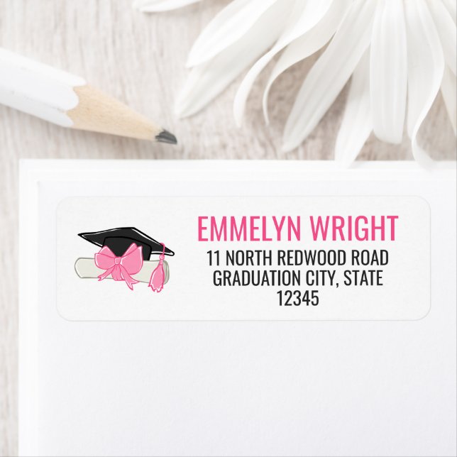 Diplôme Girly Cute Rose Bow (En situation)