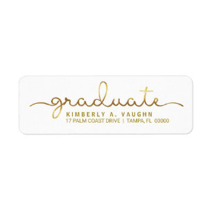 Diplôme manuscrit Gold Foil Look Script