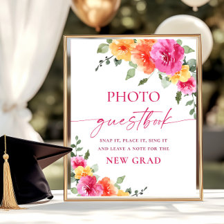 Diplôme Photo Livre d'or Bright Floral Sign