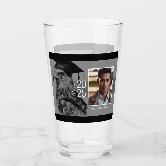 Diplôme unique Deux photo verre à boire (Devant)