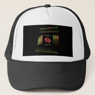Dipping doughnuts design mixed colours trucker hat